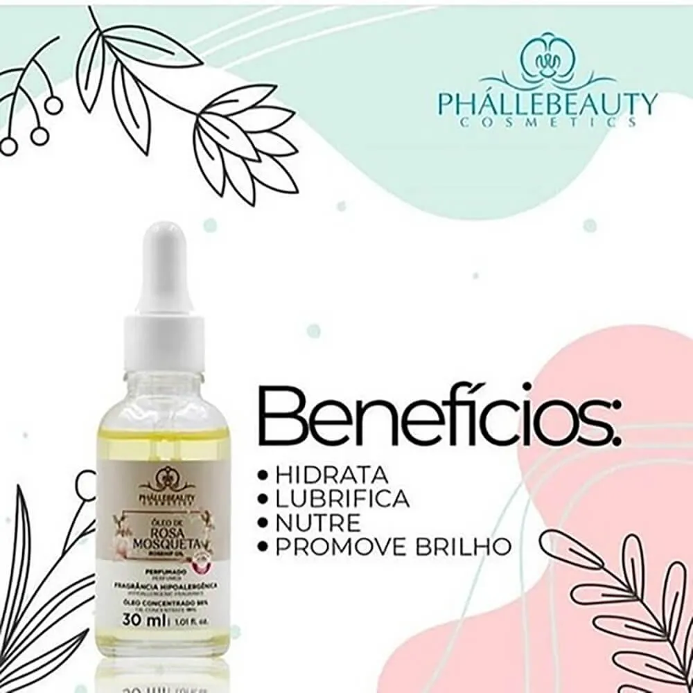 1781099262027-s3b4wc3oirg.webp Phállebeauty Rosa Mosqueta - Óleo Concentrado Fragrância Hipoalergênica 30ml - Imagem 1