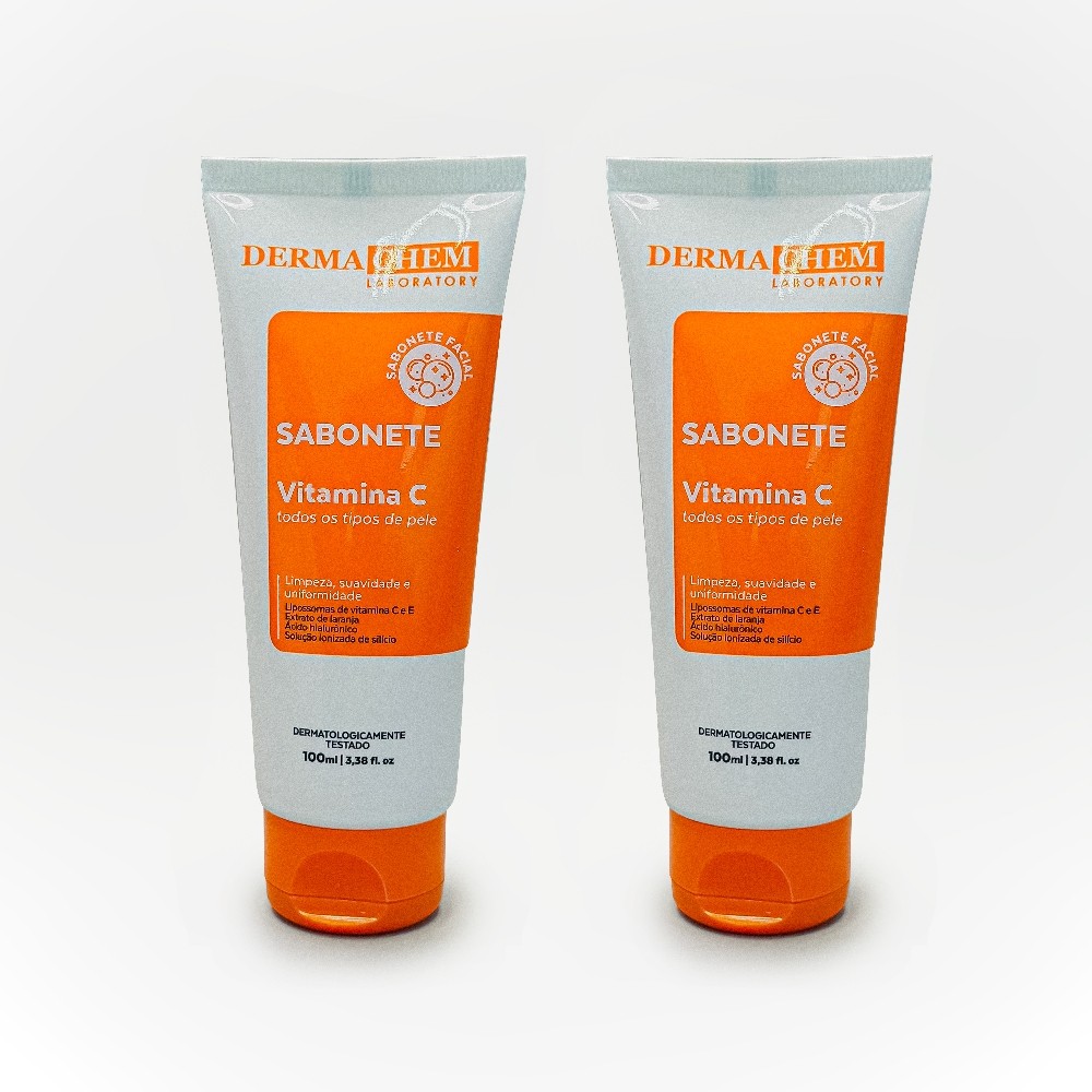 1781102673156-nciykx016bh.jpg Sabonete Líquido Dermachem Vitamina C E Hipoalergênico 100ml Gel Facial - Imagem 1