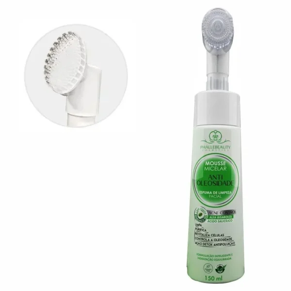 Mousse Micelar Antioleosidade Espuma de Limpeza Facial Phallebeauty