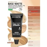 Base Líquida Matte Resistente a água Divamor Vegana Cobertura Construtiva - Imagem 2
