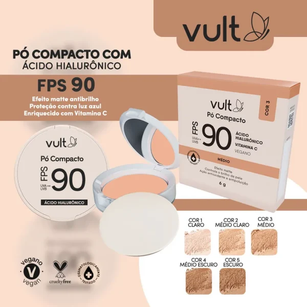 Pó Compacto Facial Matte FPS 90