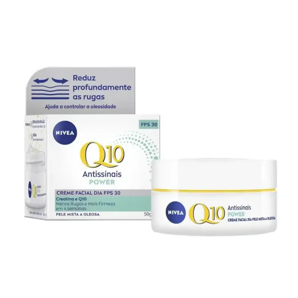 Creme Facial Antissinais Pele Oleosa Q10 Power Dia FPS 30 50g