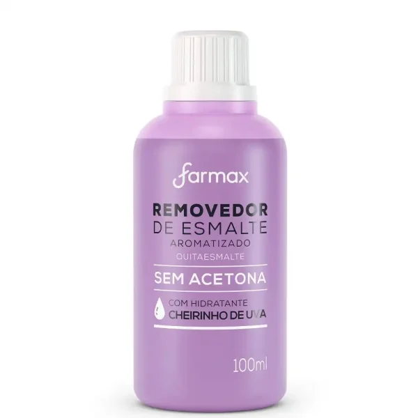 Removedor Esmalte Farmax Sem Acetona Uva