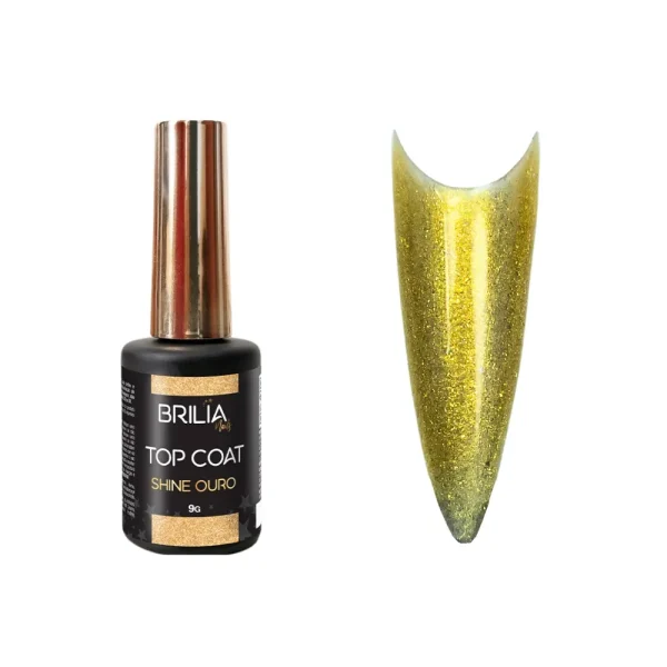 Top Coat Sem Goma Brilia Com Glitter