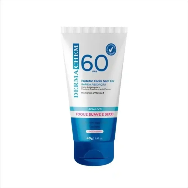 Dermachem Protetor Solar Facial FPS 60 Toque Seco e Invisível